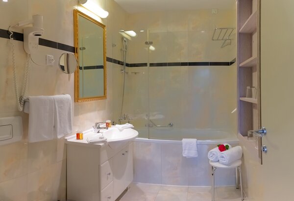 Family bathroom at Kvarner Palace Beautiful rooms at the family hotel in Crikvenica