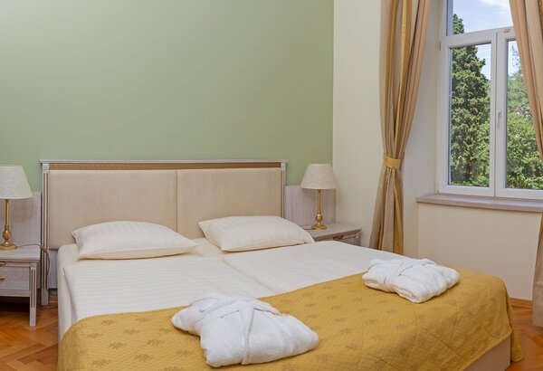 Family apartment with sea view at Kvarner Palace Hotel with family apartments, Croatia – by the sea