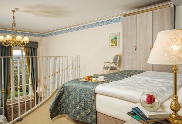 Historic hotel suite with sea view at Kvarner Palace Imperial suites at the sea view hotel in Croatia